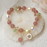 Strawberry Crystal Shell Bracelet Women Jewelry