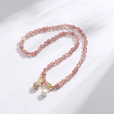 Strawberry Crystal Money Bag Bracelet To Attract Wealth