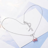 Strawberry Crystal Moonstone Beads Tassel Necklace 925 Sterling Silver Chain