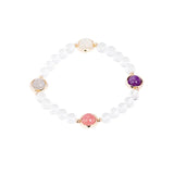 Strawberry Crystal Moonstone Women's Bracelet Amethyst Peach Blossom BFF Gift
