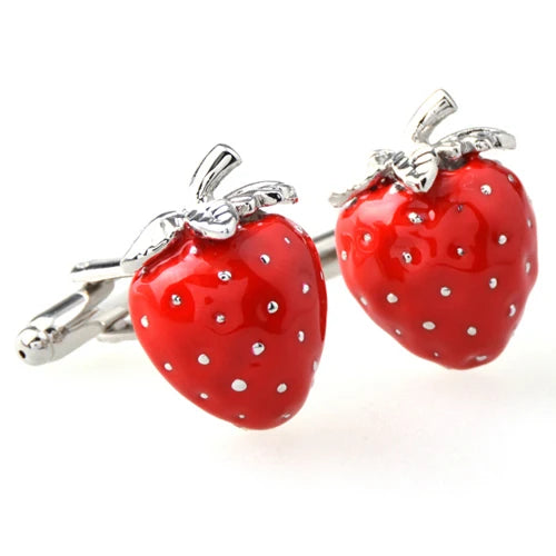 Strawberry Cufflink Cuff Link 1 Pair Retail Promo