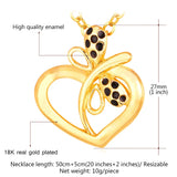 Strawberry Heart Pendant Necklace Charms Jewelry Gift