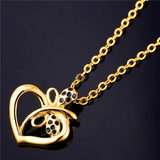 Strawberry Heart Pendant Necklace Charms Jewelry Gift
