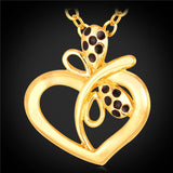 Strawberry Heart Pendant Necklace Charms Jewelry Gift