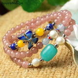 Strawberry Natural Crystal Bracelet DIY Jewelry