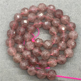 Strawberry Quartz Beads 6-10mm Faceted Natural Stone Cut Loose Gem