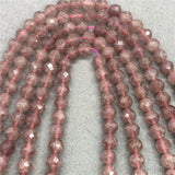 Strawberry Quartz Beads 6-10mm Faceted Natural Stone Cut Loose Gem