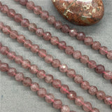 Strawberry Quartz Beads 6-10mm Faceted Natural Stone Cut Loose Gem