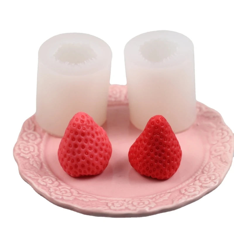 Strawberry Sugar Chocolate Cake Fondant Mold DIY Baking Glue Dripping Mold