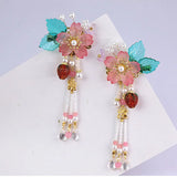 Strawberry Tassel Hairpin Xianqi Girl Hanfu Headdress