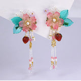 Strawberry Tassel Hairpin Xianqi Girl Hanfu Headdress