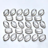 200pcs Glass Spacer Beads 11x8MM Crystal Flat Oval Shape Beads