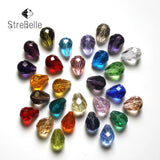 50pcs Crystal Glass Tear Drop Beads for Jewelry Making