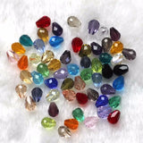 50pcs Crystal Glass Tear Drop Beads for Jewelry Making
