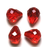 50pcs Crystal Glass Tear Drop Beads for Jewelry Making