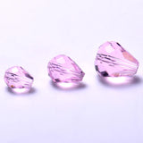 50pcs Crystal Glass Tear Drop Beads for Jewelry Making