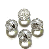 StreBelle Clear 6mm 100pcs Round Crystal Glass Beads for Jewelry Making