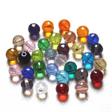 StreBelle Clear 6mm 100pcs Round Crystal Glass Beads for Jewelry Making