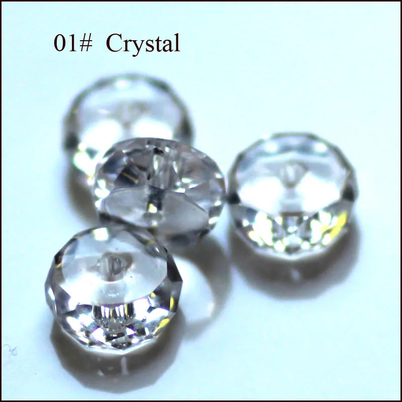 Mix Colors Column Austria Crystal Beads Faceted Glass Loose Spacer Beads