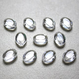 StreBelle Colors 13x10mm 50pcs Flat Oval Crystal Glass Loose Spacer Beads