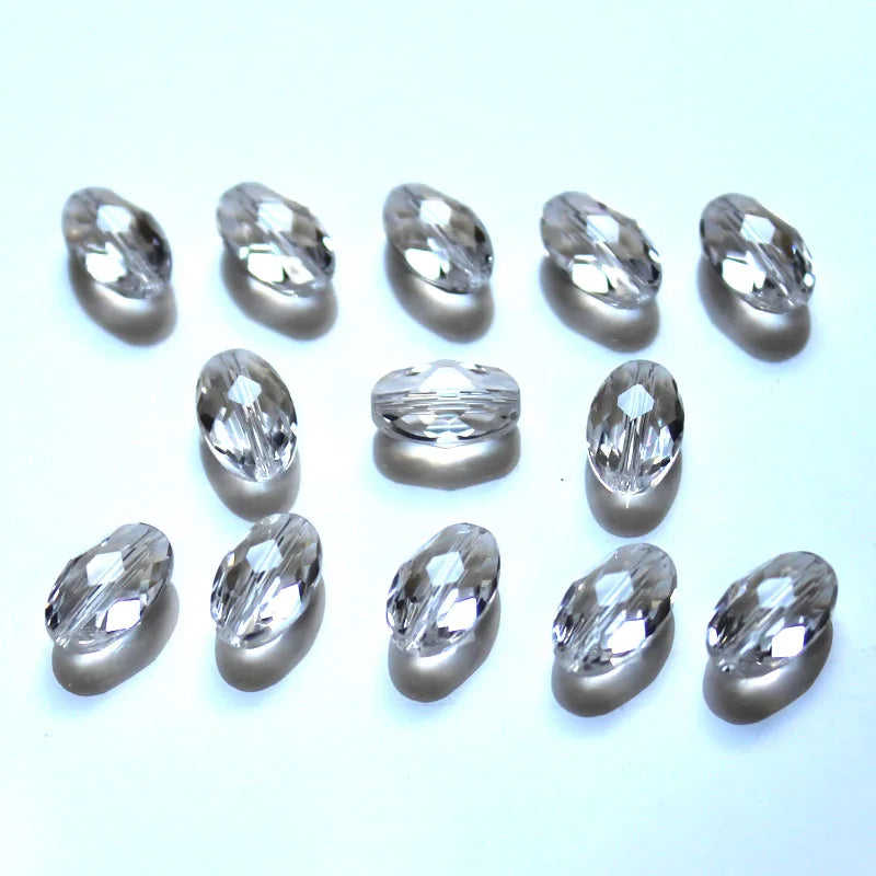 200pcs 9x6mm Oval Austria Crystal Glass Beads for DIY Jewelry Making