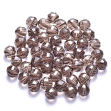 200pcs/lot 6mm Glass Beads Faceted Cut Crystal Spacer Round Beads