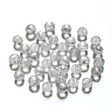 200pcs/lot 6mm Glass Beads Faceted Cut Crystal Spacer Round Beads