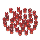 200pcs/lot 6mm Glass Beads Faceted Cut Crystal Spacer Round Beads