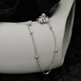 Street Ghost Series Tassel Ear Clip Zircon Ear Jewelry