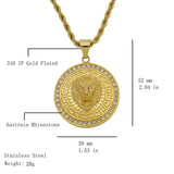 Lion Stainless Steel Gilded Men's Pendant