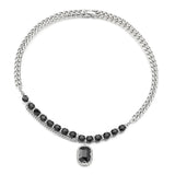 Hip Hop Cuban Chain Bead Necklace Pendant Necklace Stainless Steel
