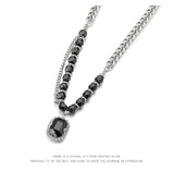 Hip Hop Cuban Chain Bead Necklace Pendant Necklace Stainless Steel