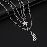 Multi-Layer Hipster Hiphop Necklace Men's Women's Sweater Chains