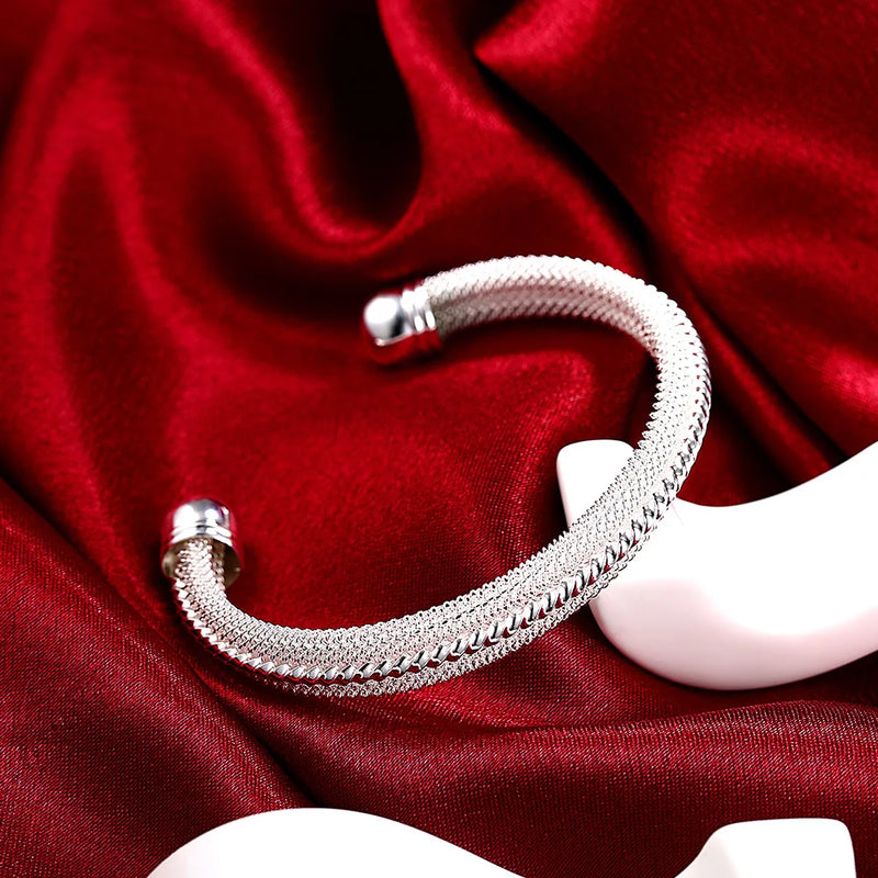 925 Sterling Silver Bracelets for Women Wedding Party Jewelry