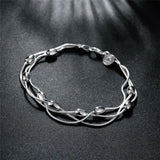 Tassel Oval Beads 925 Silver Set - Wedding Party Gift