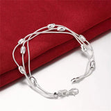 Tassel Oval Beads 925 Silver Set - Wedding Party Gift