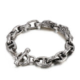 Japanese Word Lion Head Men's Bracelet Stage Accessories