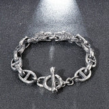 Japanese Word Lion Head Men's Bracelet Stage Accessories