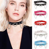 Sexy Fun Bondage Circle Collar Necklace Neckband Collarbone Chain
