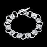 925 Silver Creativity Circle Bracelet for Wedding Party Jewelry