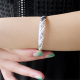 Snowflake Star Bangles 925 Sterling Silver Bracelets for Women