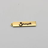 Strength Charm Stainless Steel High Polish Pendant