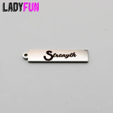Strength Charm Stainless Steel High Polish Pendant