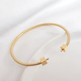 14K True Filled Bead Needle With Half Hole Copper Bracelets DIY Jewelry Making
