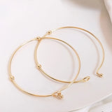 14K True Filled Manual Bead Copper Bracelets Bangles DIY Jewelry Making
