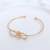 14K True Filled Bow Opening Copper Cuff Bracelets