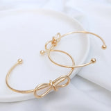 14K True Filled Bow Opening Copper Cuff Bracelets