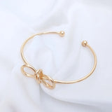 14K True Filled Bow Opening Copper Cuff Bracelets