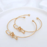 14K True Filled Bow Opening Copper Cuff Bracelets