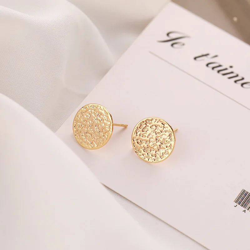 Vintage Round Stud Earring Findings for DIY Jewelry Making
